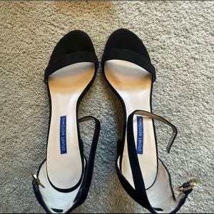 Stuart Weitzman Nearlynude Suede Chunky Heel